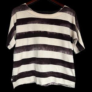 Madewell Cloud Wide Stripe T Shirt Plum